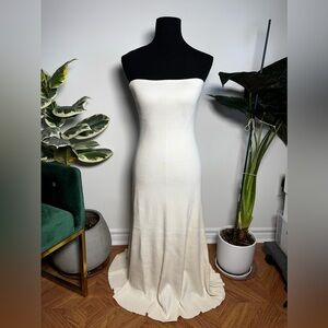 BNWT - H&M Strapless Dress, Cream, XL